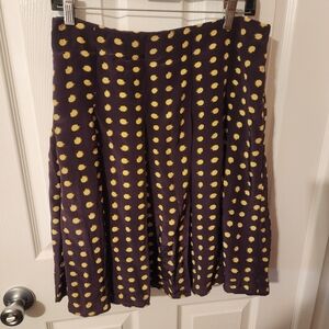 NEW JCREW Pleated Skirt in Dot Crepe de Chine